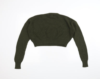 New Look Girls Green  Knit Pullover Jumper Size 14-15 Years