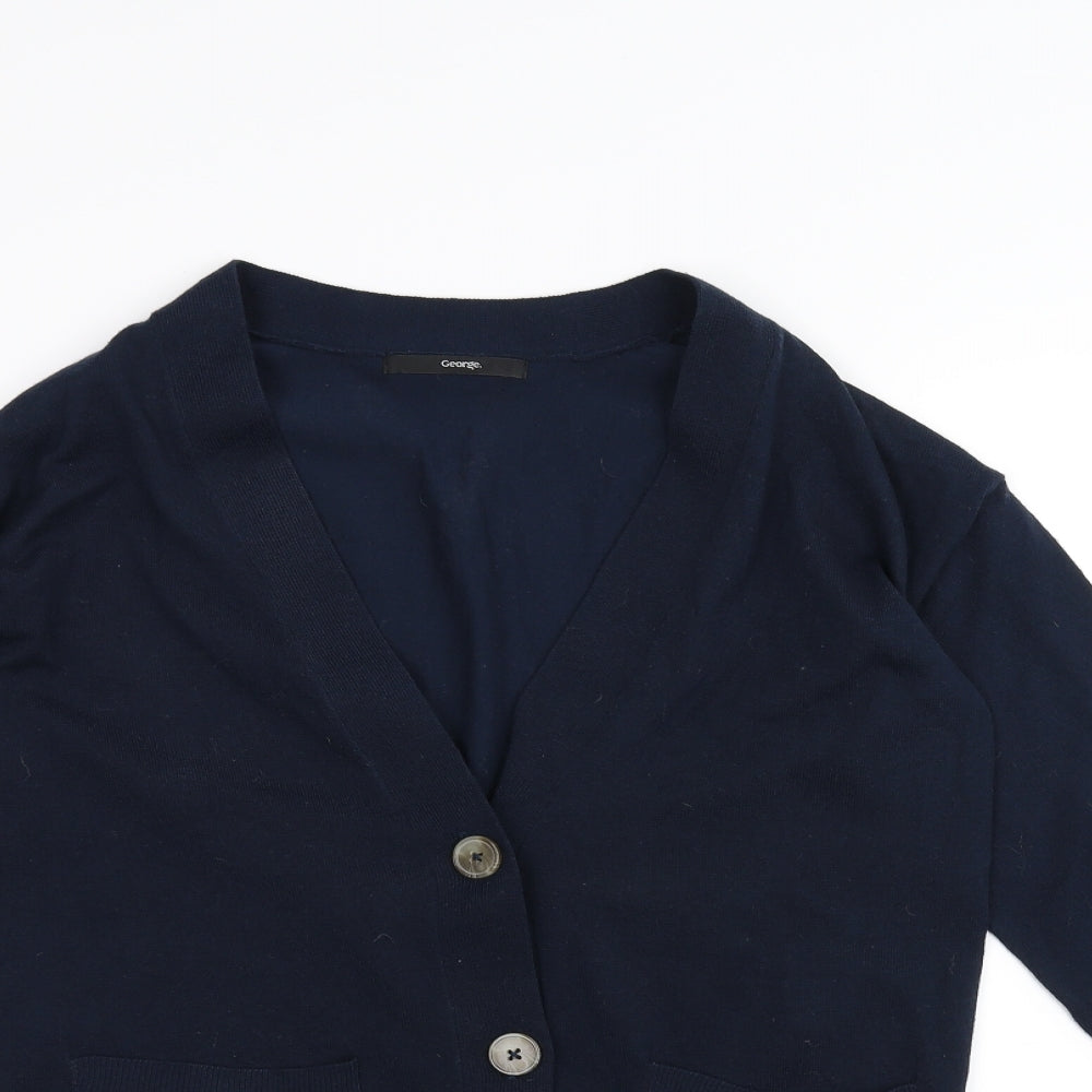 George Womens Blue   Cardigan Jumper Size S