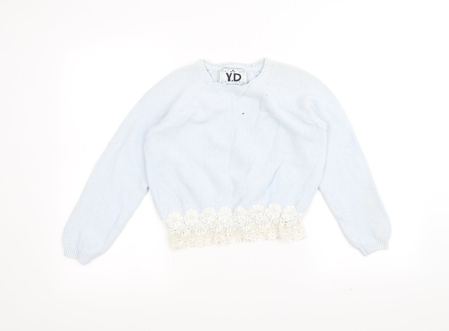 Y.D Girls Blue  Knit Pullover Jumper Size 12-13 Years
