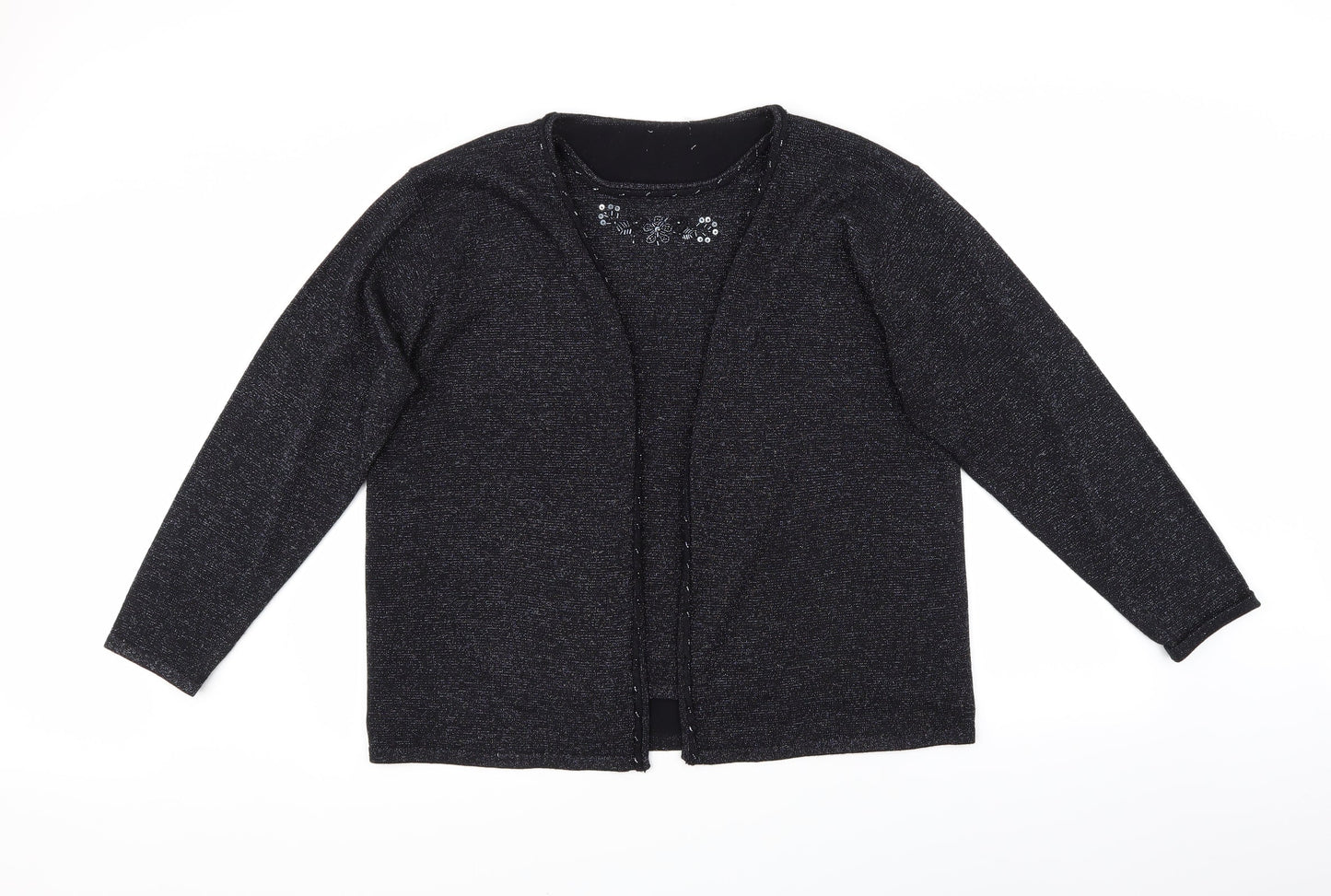 Preworn Womens Black   Pullover Jumper Size XL  - Sequin Detail