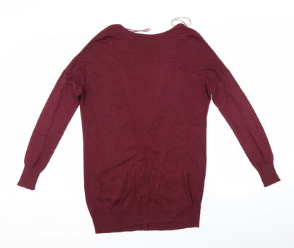 George Womens Red   Cardigan Jumper Size 12  - Glittery Stripe
