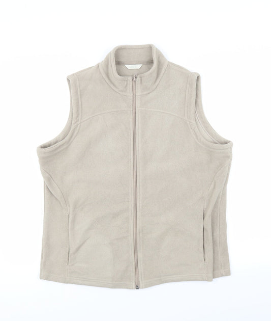 Marks & Spencer Womens Beige   Vest Jumper Size 18