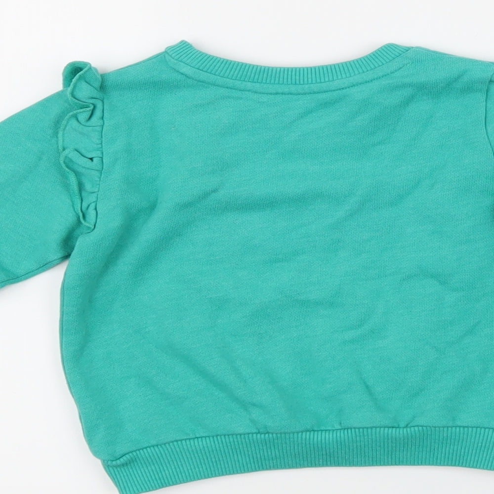 George Girls Green   Pullover Jumper Size 18-24 Months