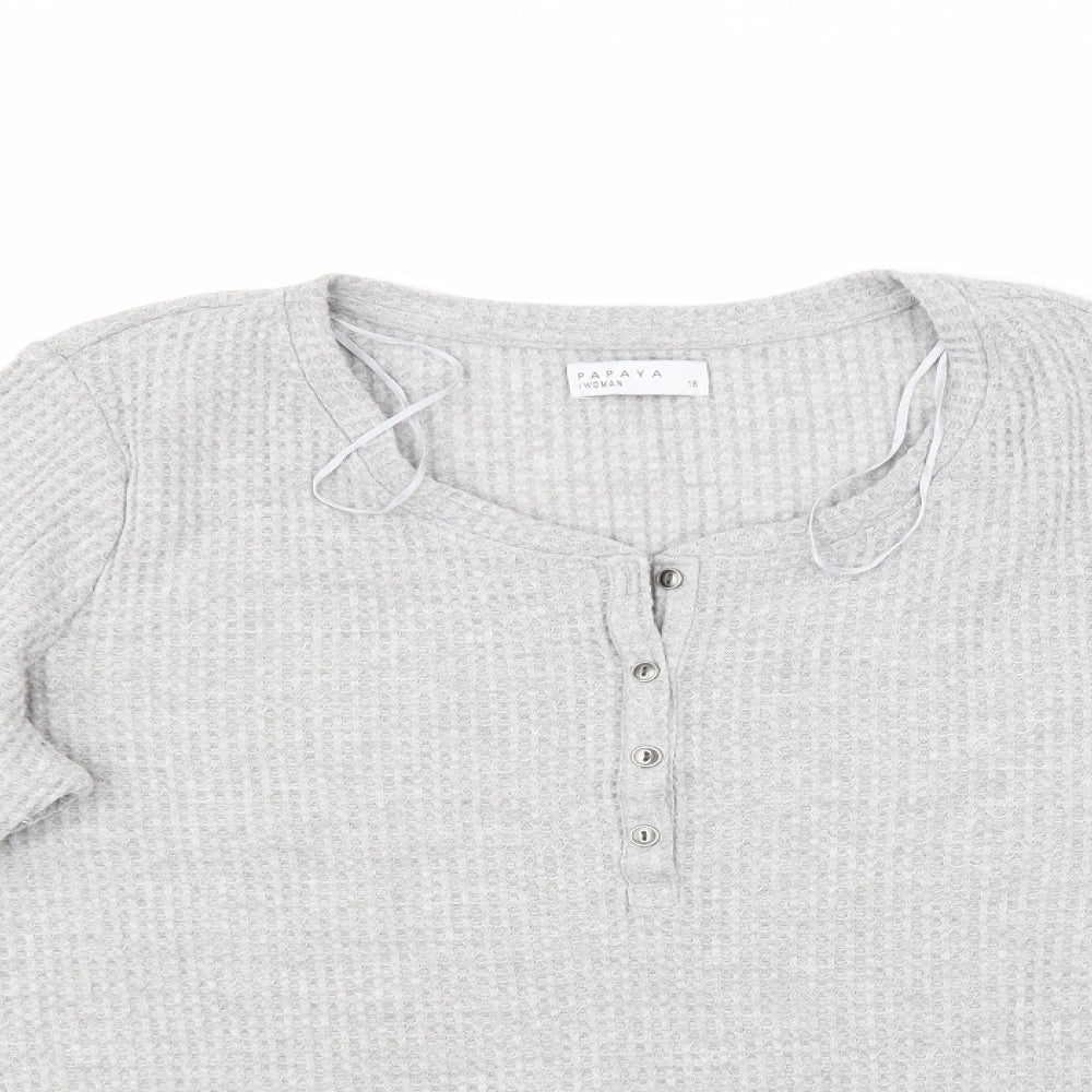 Papaya Womens Grey   Pullover Jumper Size 18