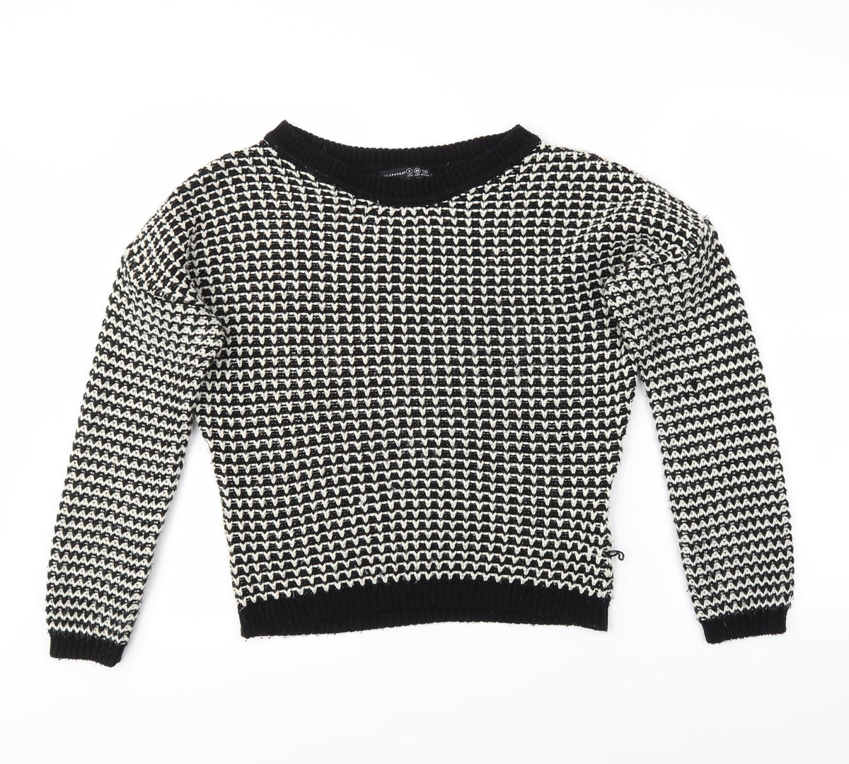 Atmosphere Womens Black Striped  Pullover Jumper Size 8