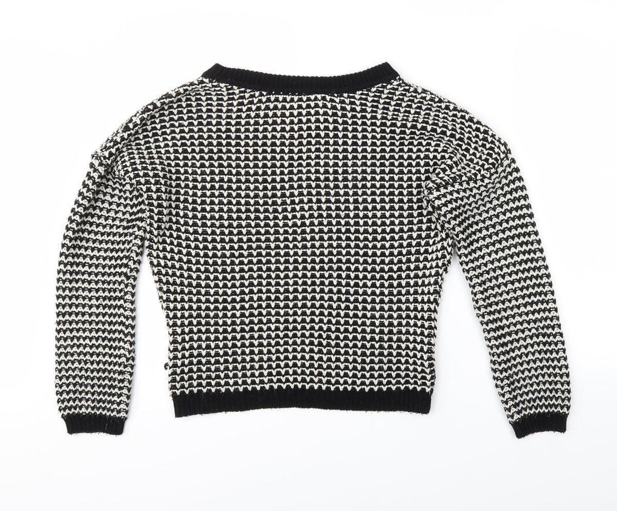 Atmosphere Womens Black Striped  Pullover Jumper Size 8