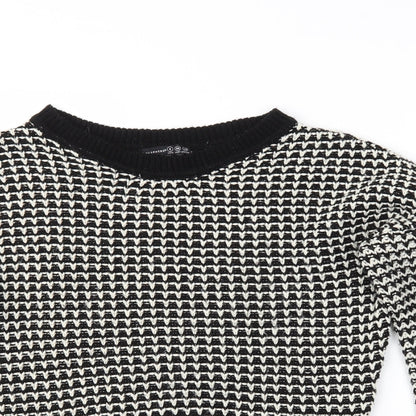 Atmosphere Womens Black Striped  Pullover Jumper Size 8