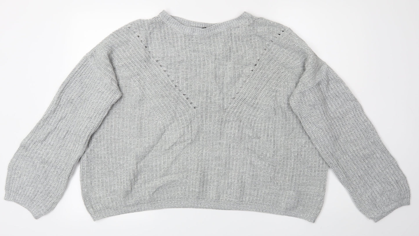 Peacocks Womens Grey   Pullover Jumper Size L