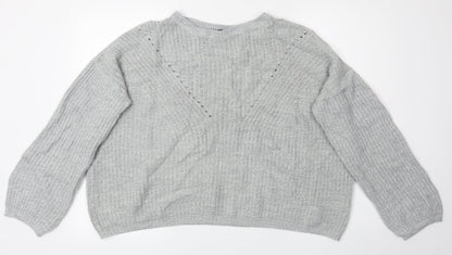Peacocks Womens Grey   Pullover Jumper Size L