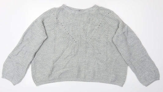 Peacocks Womens Grey   Pullover Jumper Size L