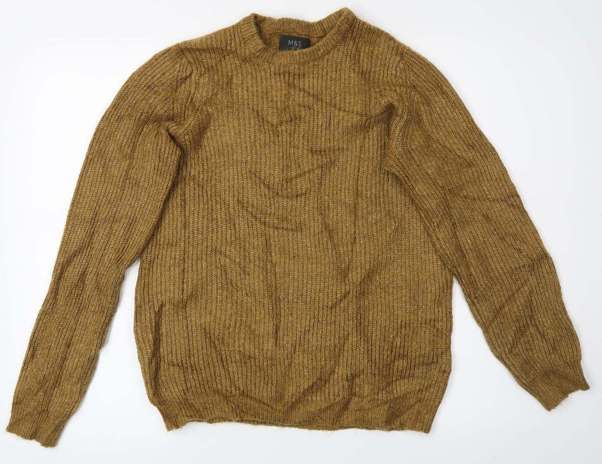Marks & Spencer Womens Gold   Pullover Jumper Size S