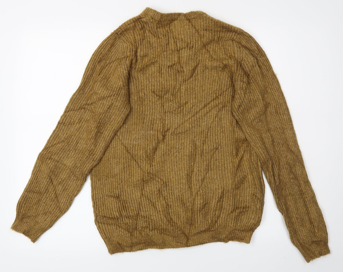 Marks & Spencer Womens Gold   Pullover Jumper Size S