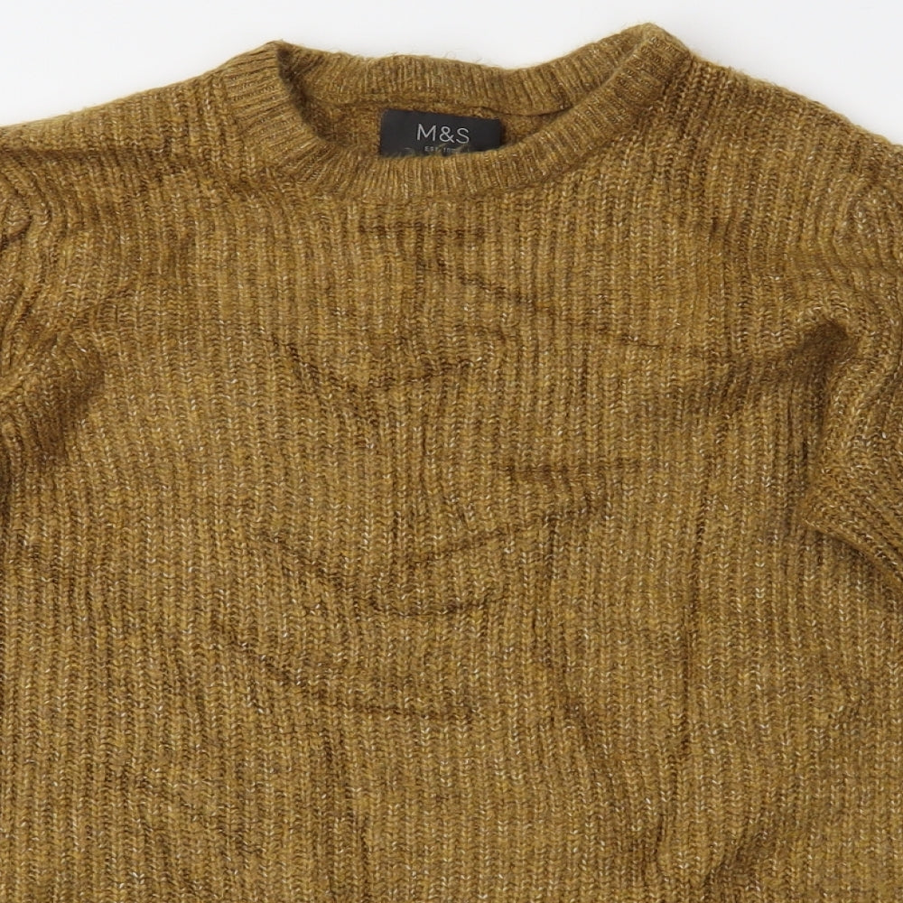 Marks & Spencer Womens Gold   Pullover Jumper Size S