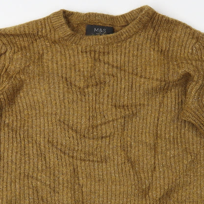 Marks & Spencer Womens Gold   Pullover Jumper Size S
