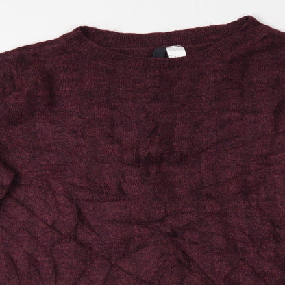 Divided Womens Purple   Pullover Jumper Size M  - Cropped