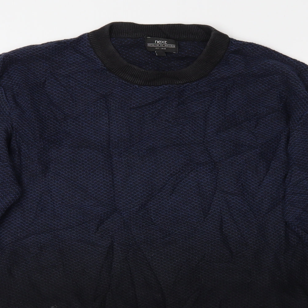 Mens UK Size M NEXT Blue Pullover Sweatshirt