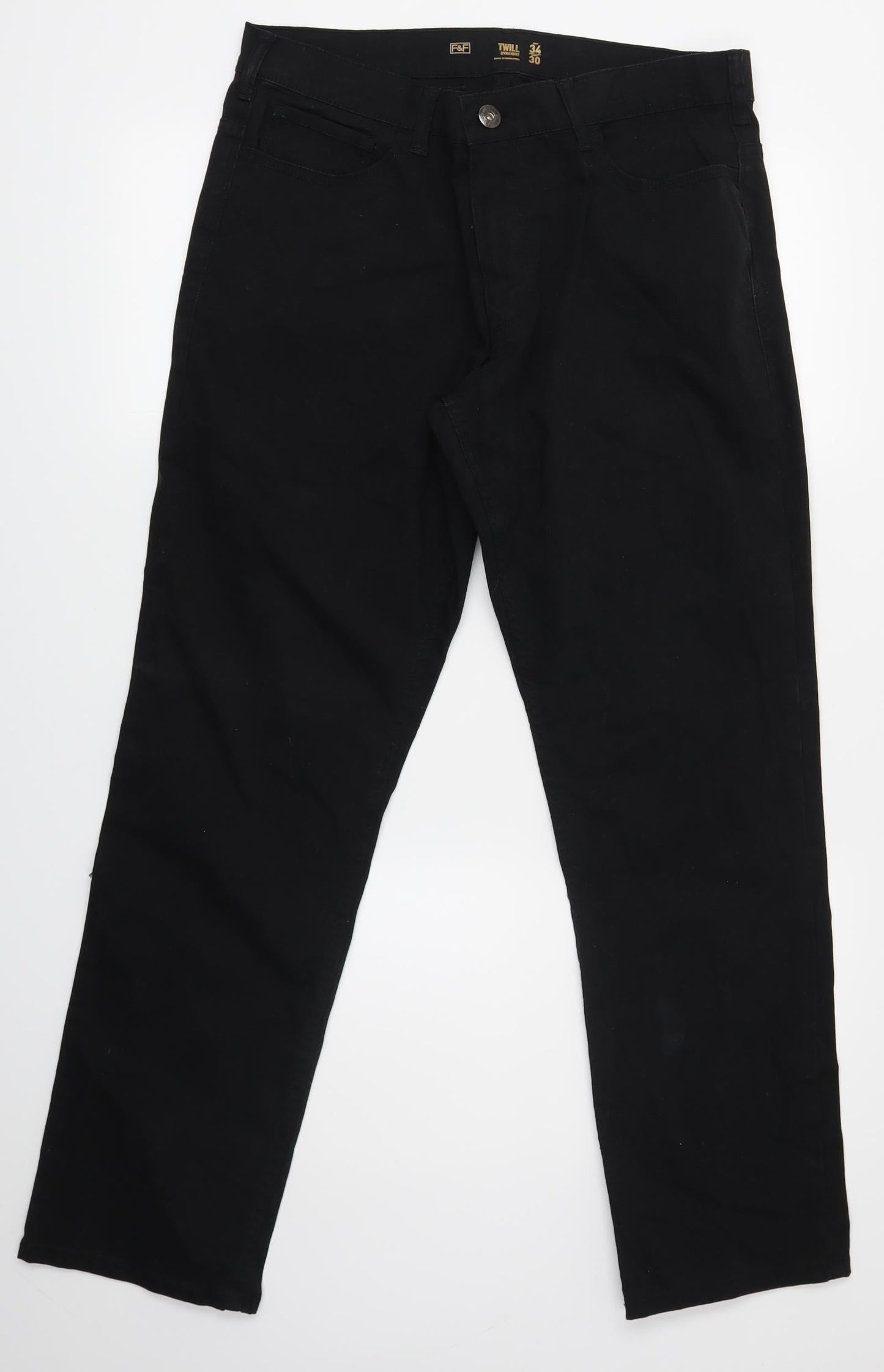 F&F Womens Black   Straight Jeans Size M L30 in