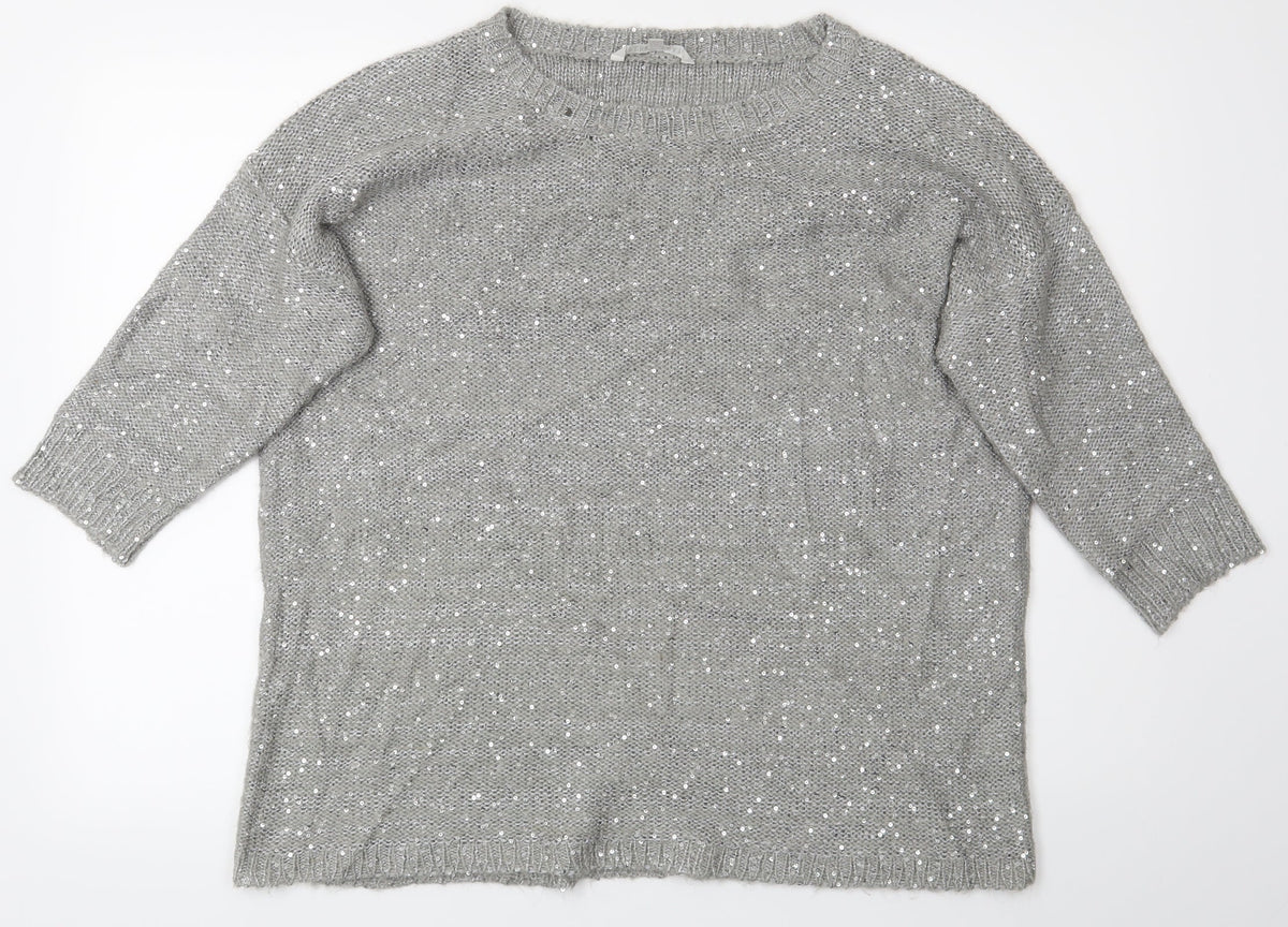 Pepple Bay Womens Silver   Pullover Jumper Size L