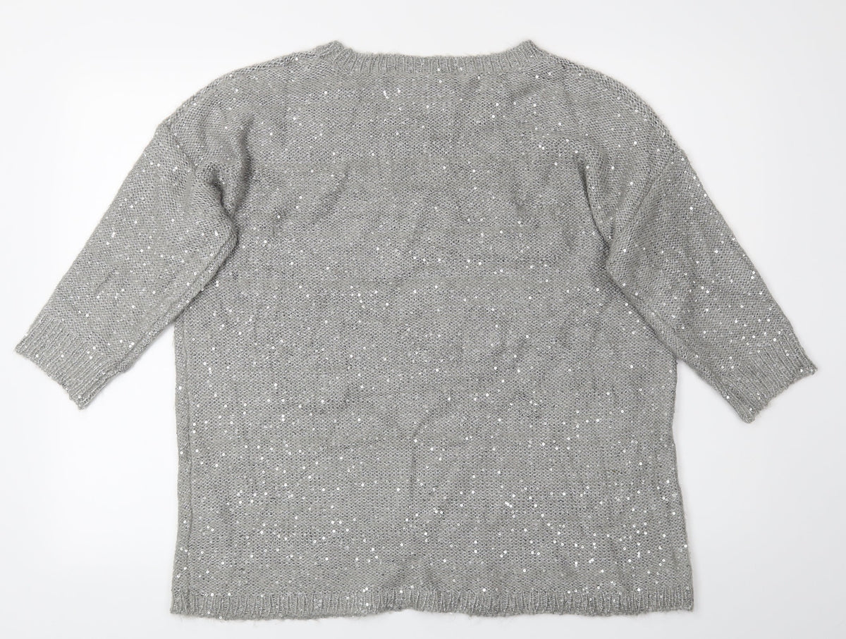 Pepple Bay Womens Silver   Pullover Jumper Size L