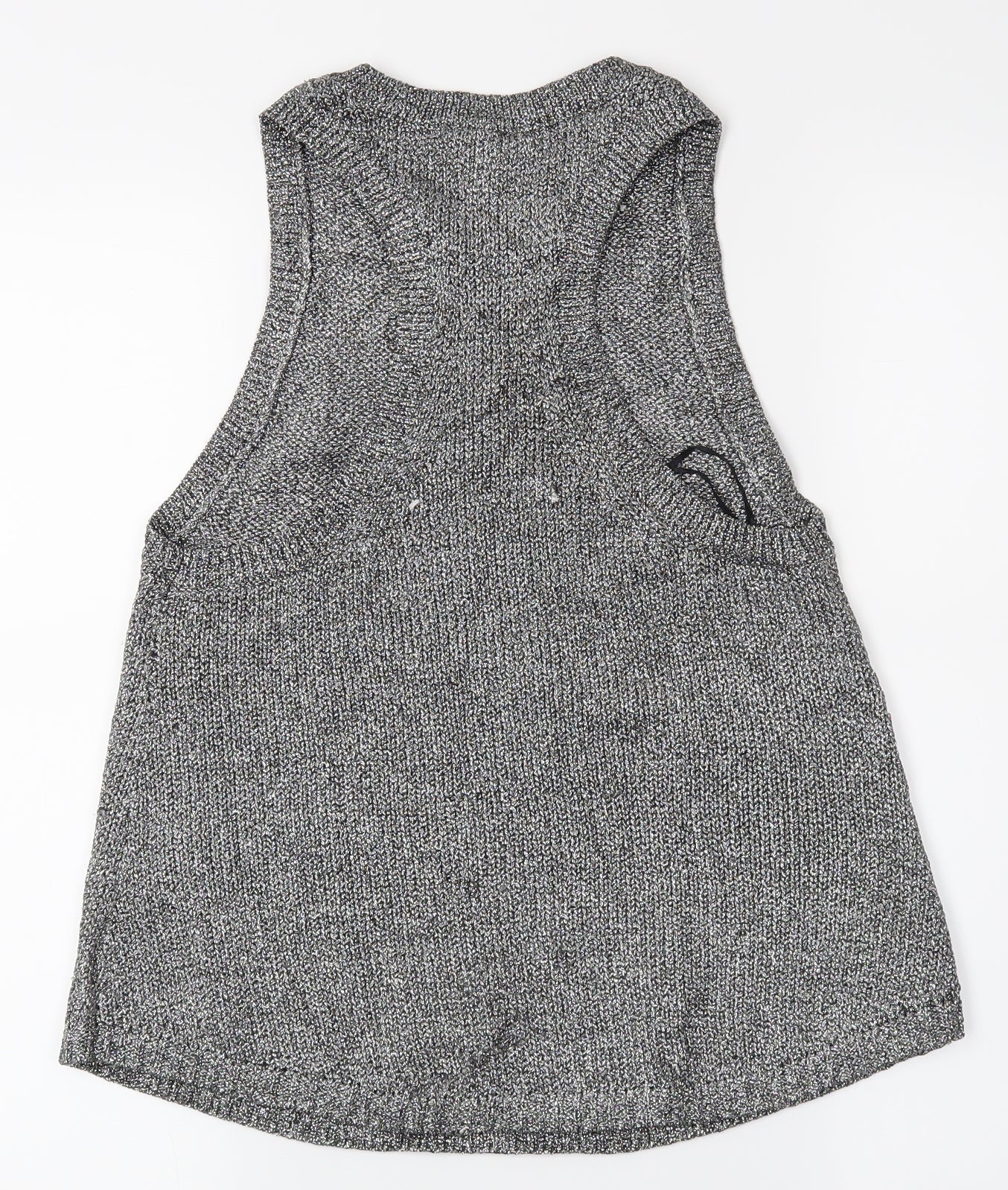 Womens UK Size XS H&M Silver Basic Tank