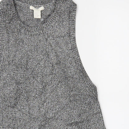 Womens UK Size XS H&M Silver Basic Tank