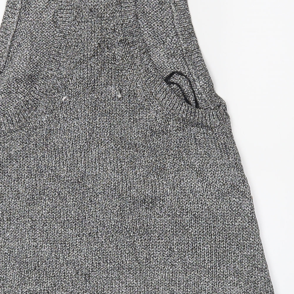 Womens UK Size XS H&M Silver Basic Tank