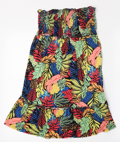 Papaya Womens Blue Floral  Straight & Pencil Skirt Size 10