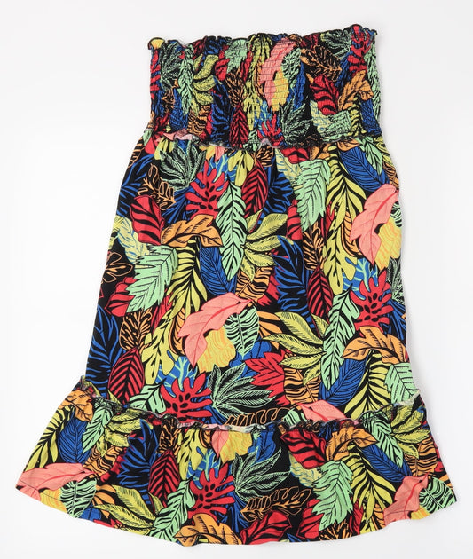 Papaya Womens Blue Floral  Straight & Pencil Skirt Size 10