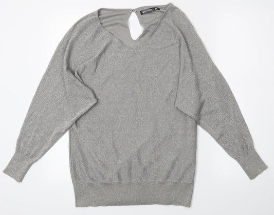 Womens UK Size M Encuentro Silver Basic Blouse
