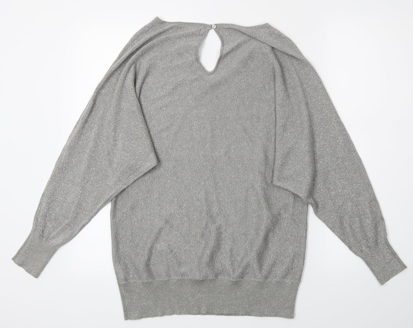 Womens UK Size M Encuentro Silver Basic Blouse