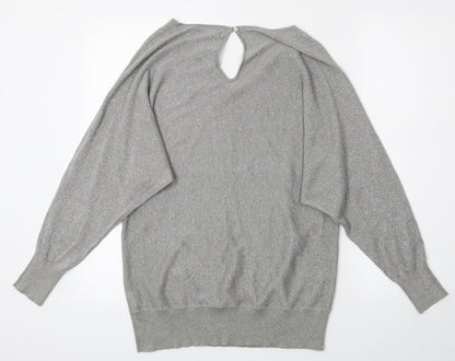 Womens UK Size M Encuentro Silver Basic Blouse