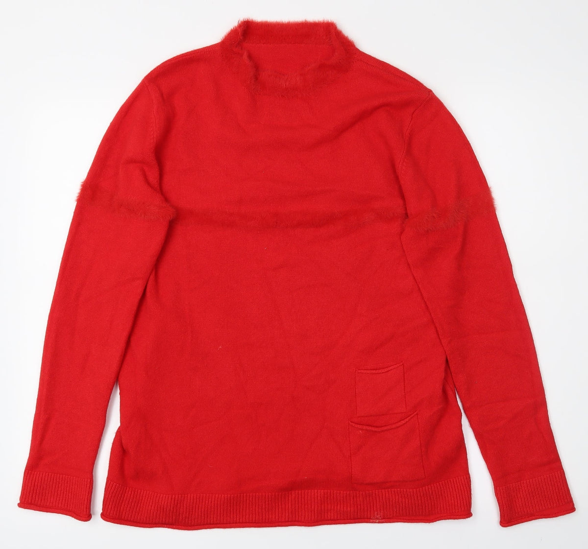 Womens Red   Pullover Sweatshirt Size M