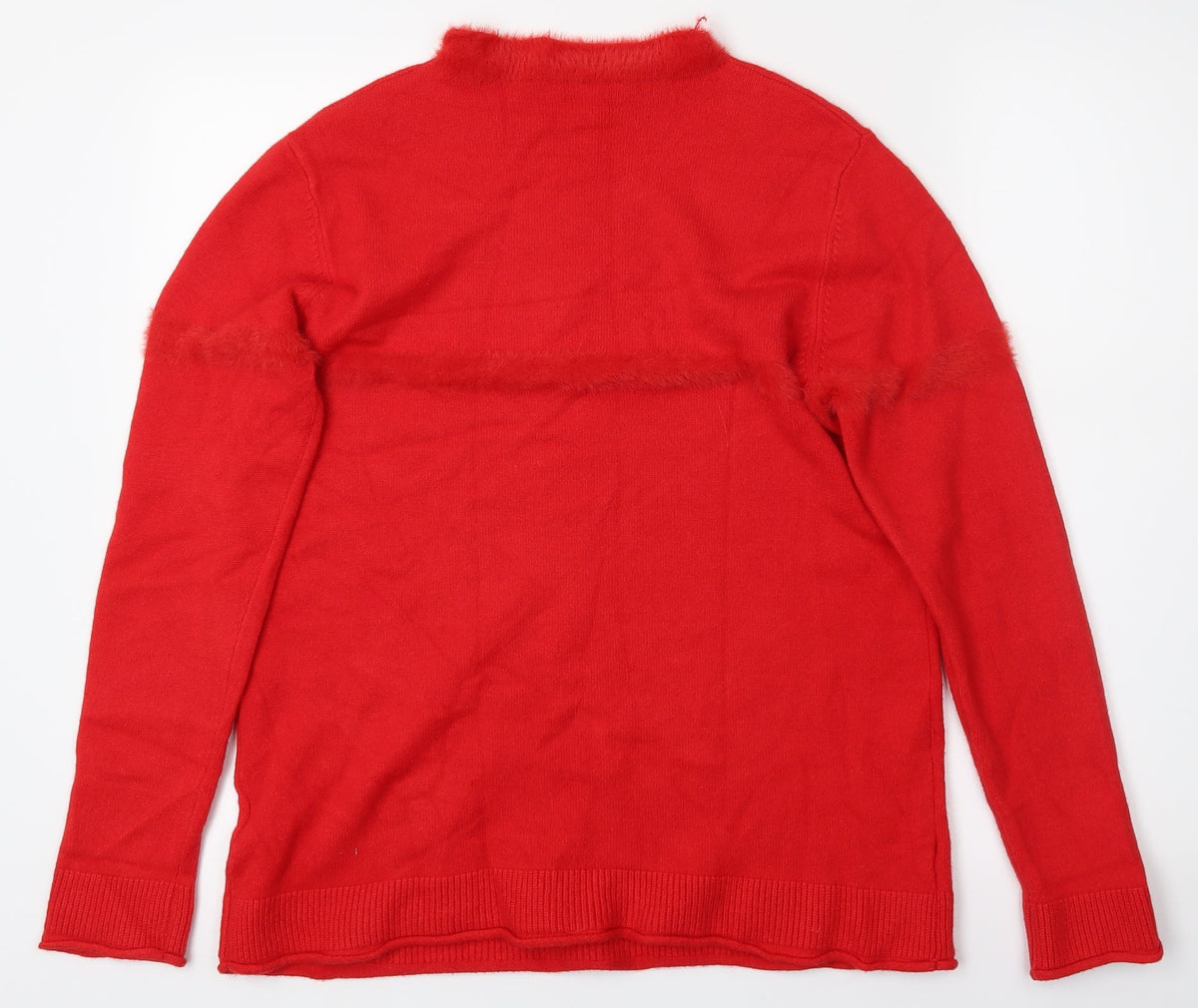 Womens Red   Pullover Sweatshirt Size M