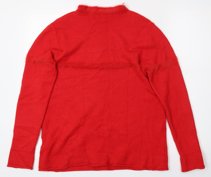 Womens Red   Pullover Sweatshirt Size M