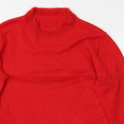 Womens Red   Pullover Sweatshirt Size M