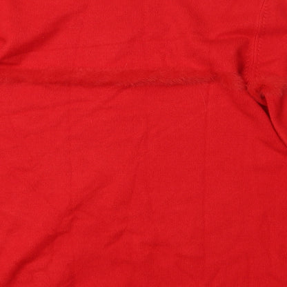 Womens Red   Pullover Sweatshirt Size M