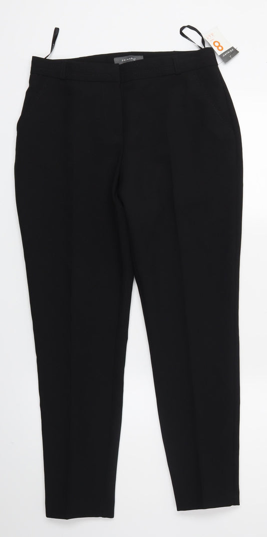 Primark Womens Black   Dress Pants Trousers Size 8 L26 in