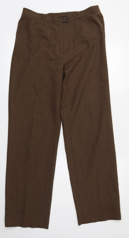 Share Womens Brown   Dress Pants Trousers Size 14 L26 in