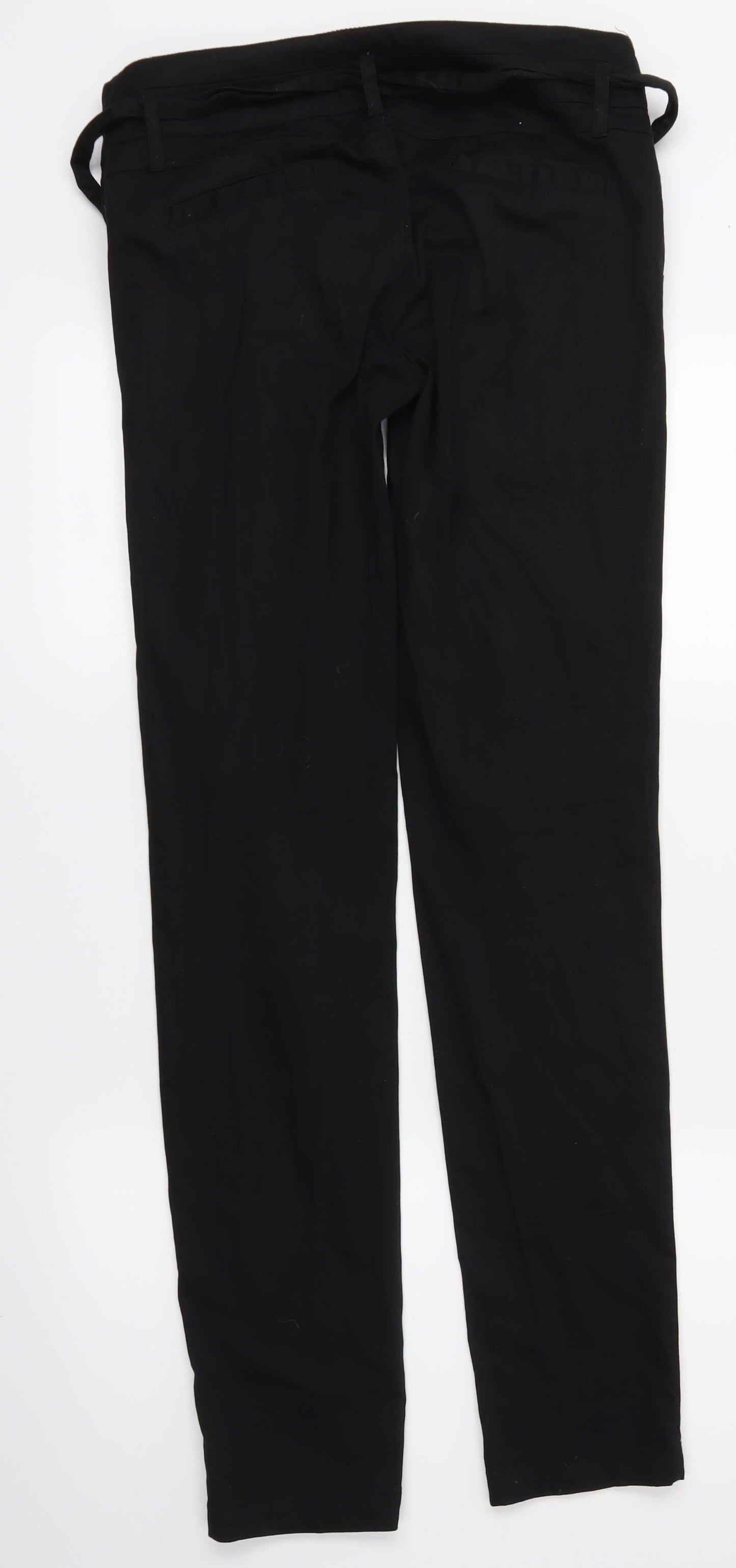 Womens UK Size M House Regular Fit Chino Black Trousers