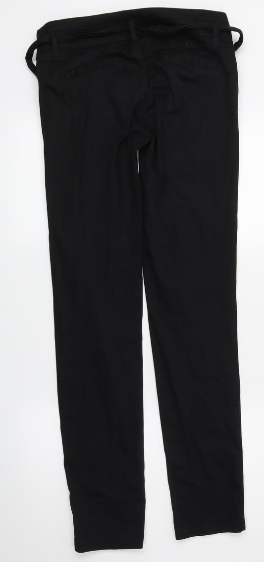 Womens UK Size M House Regular Fit Chino Black Trousers