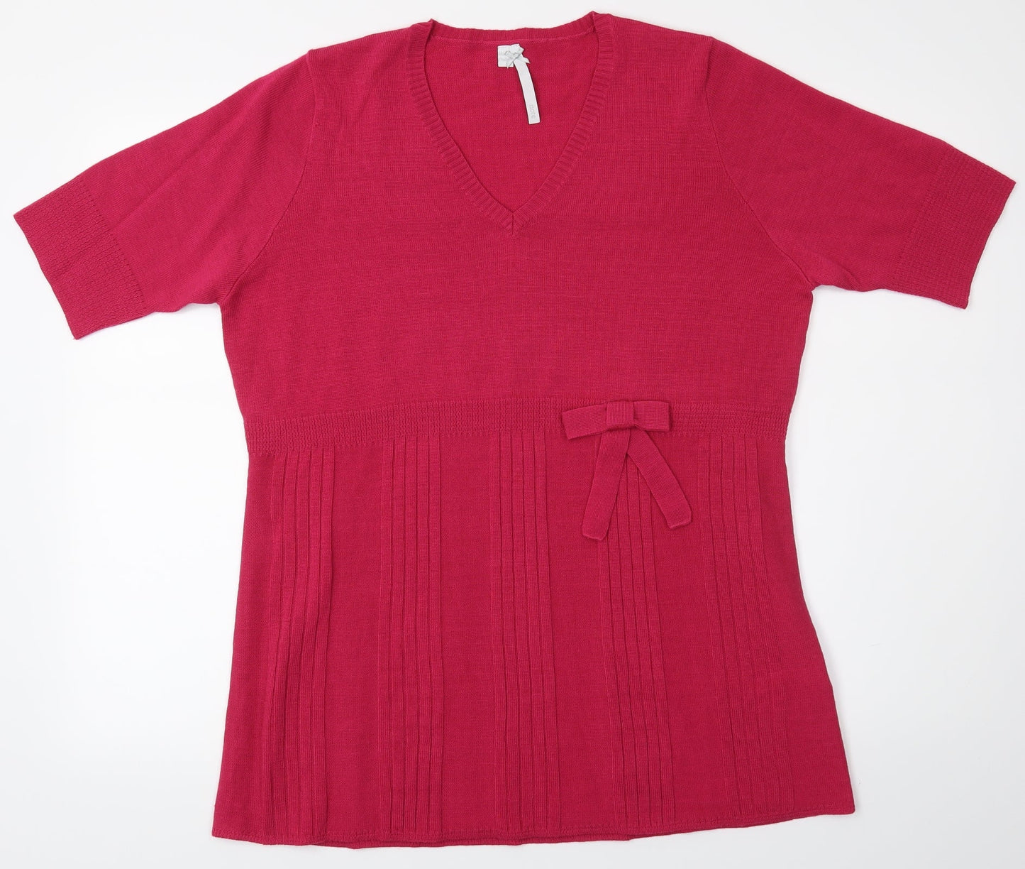 Note Womens Pink   Basic T-Shirt Size 12