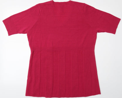 Note Womens Pink   Basic T-Shirt Size 12