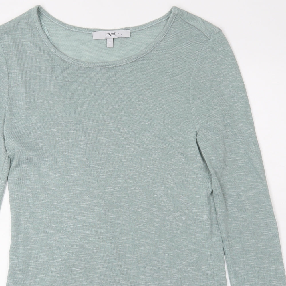 Womens UK Size 6 NEXT Green Basic T-Shirt