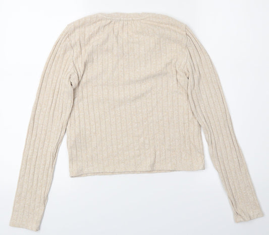 Astradivarius Womens Beige   Pullover Jumper Size S  - Croppede