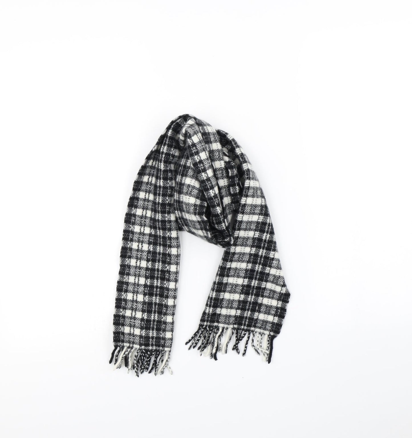 Preworn Womens Black Check   Scarf