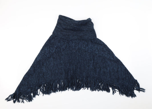 Preworn Womens Blue   Jacket Poncho One Size