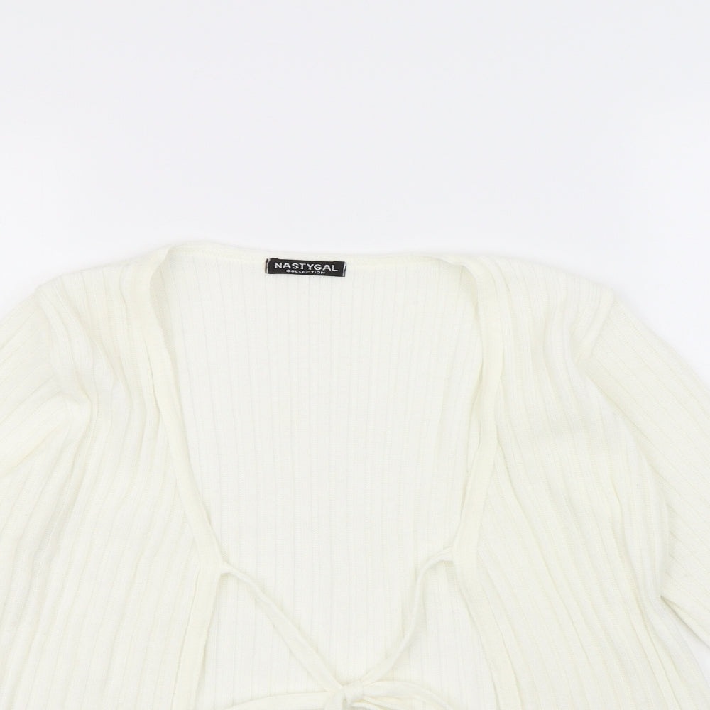 Nasty Gal Womens Ivory   Cardigan Jumper Size 8