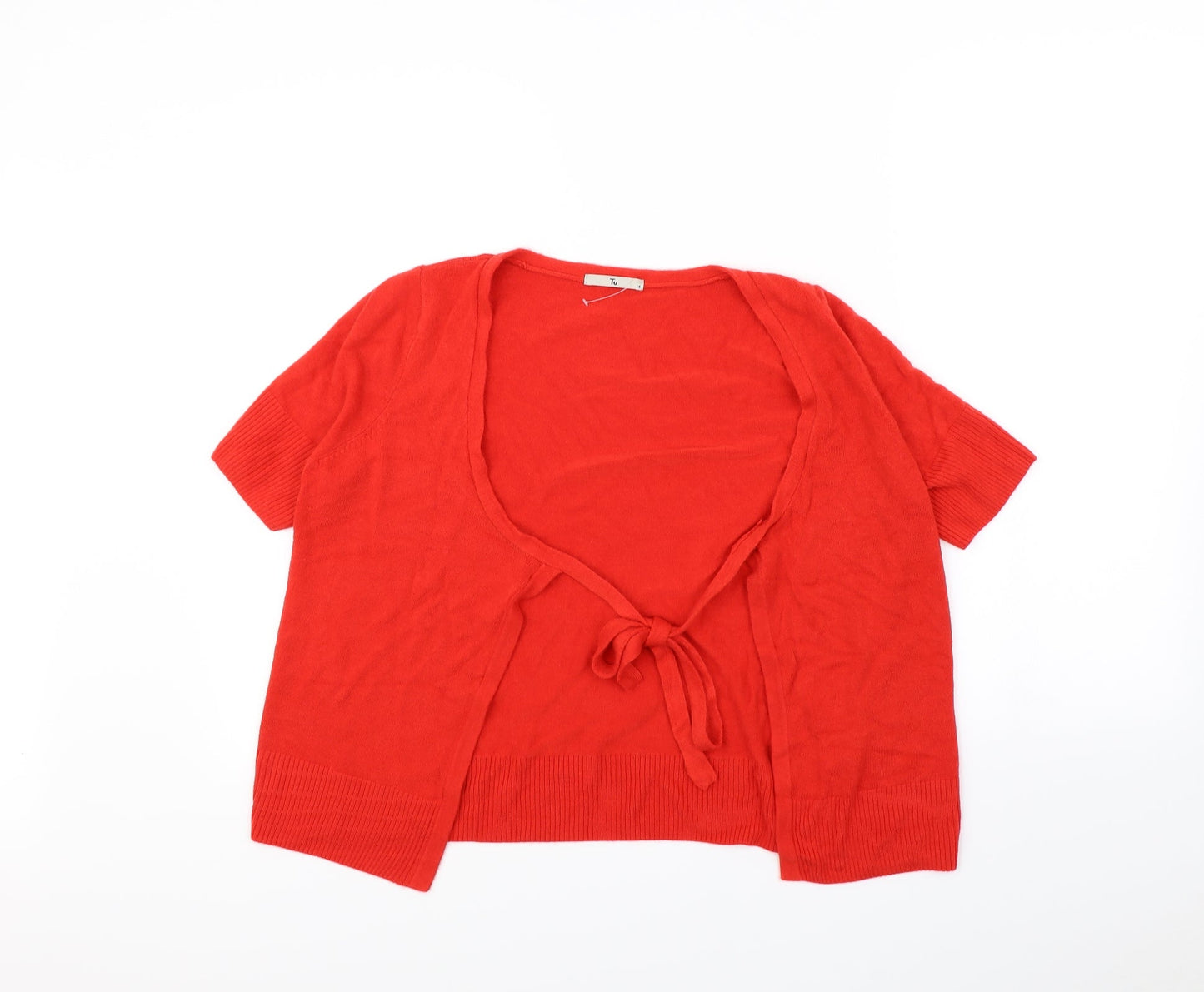 TU Womens Red   Cardigan Jumper Size 14