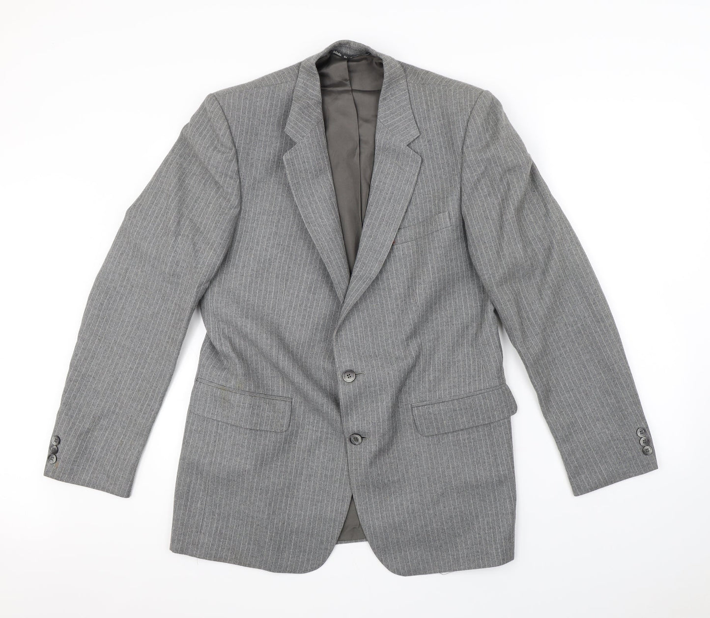 Mens UK Size S Preworn Regular Grey Suit Jacket