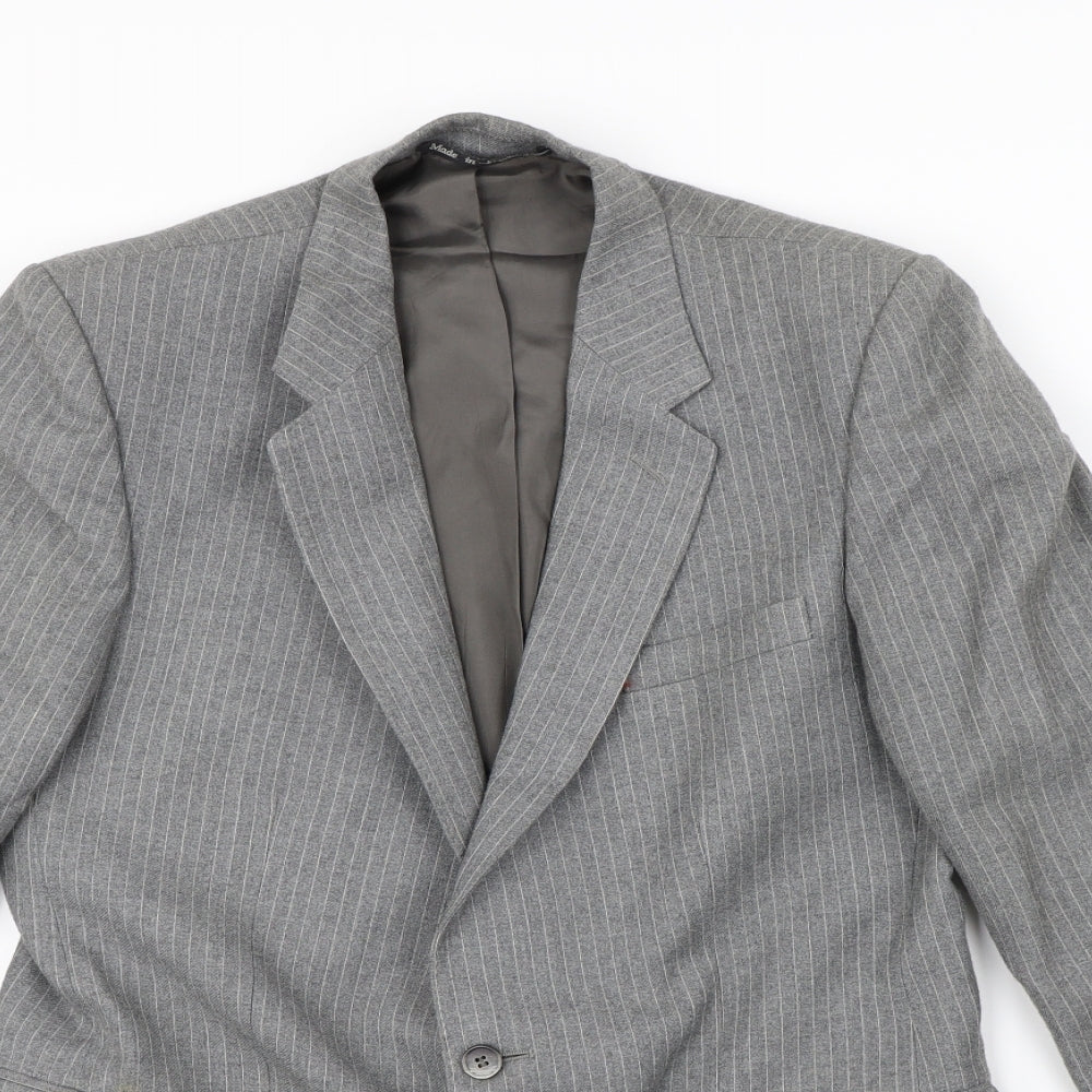 Mens UK Size S Preworn Regular Grey Suit Jacket
